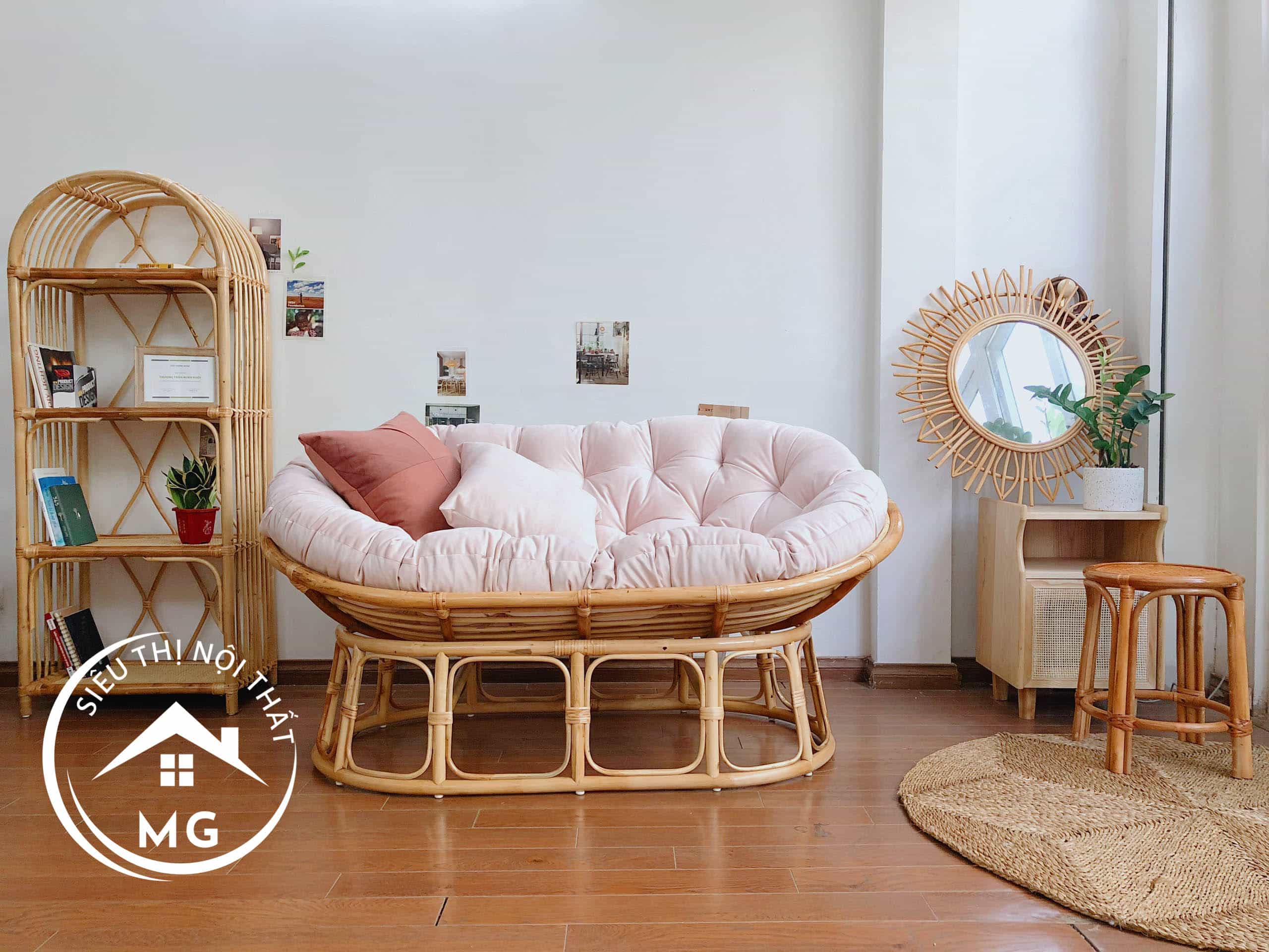 Nội thất gỗ MG - ghế thư giãn papasan