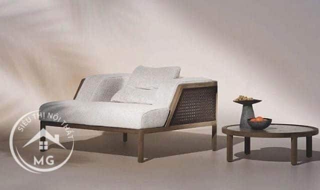 Ghế sofa đơn gỗ sồi nga