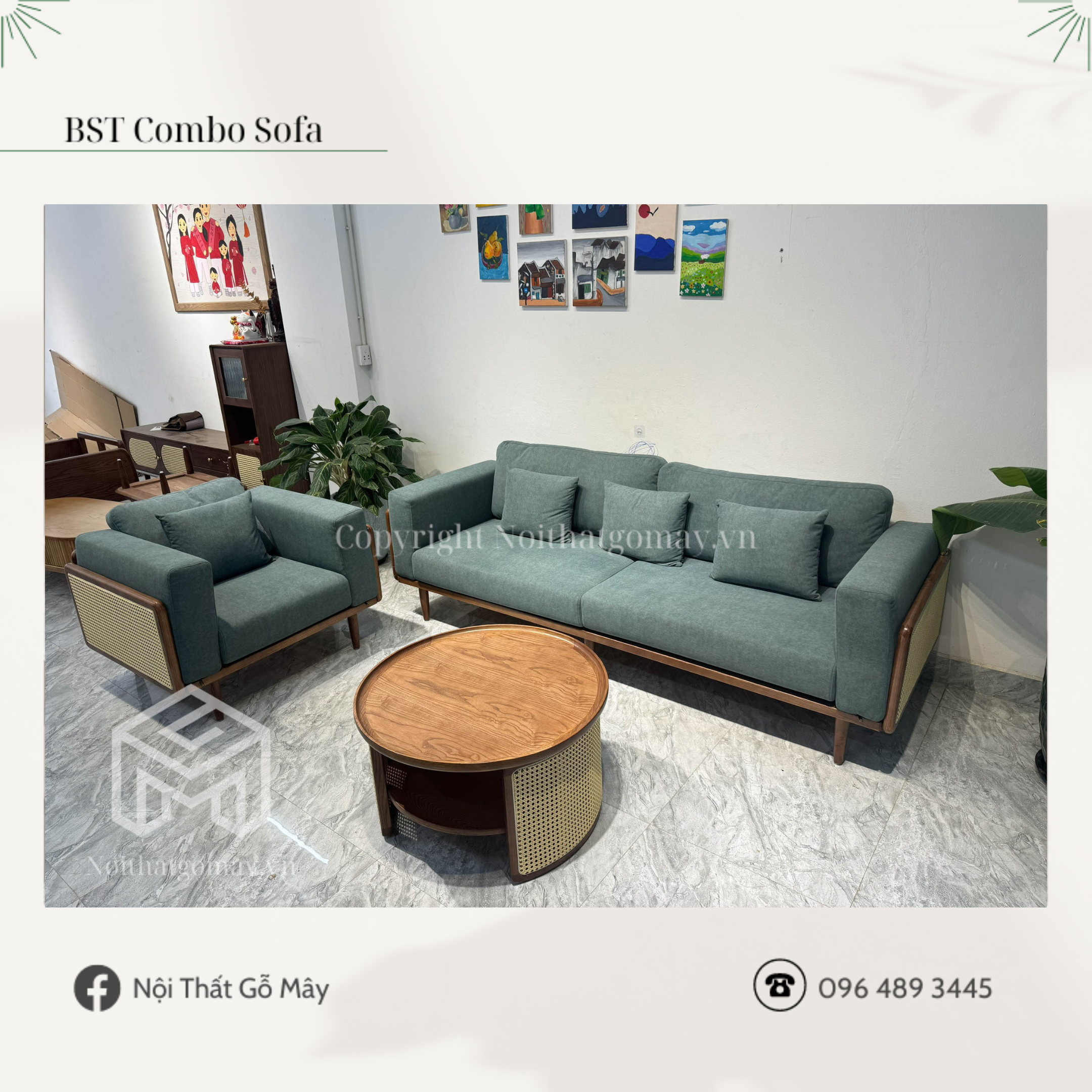 BSF – G39 Bộ Sofa Gỗ Mây