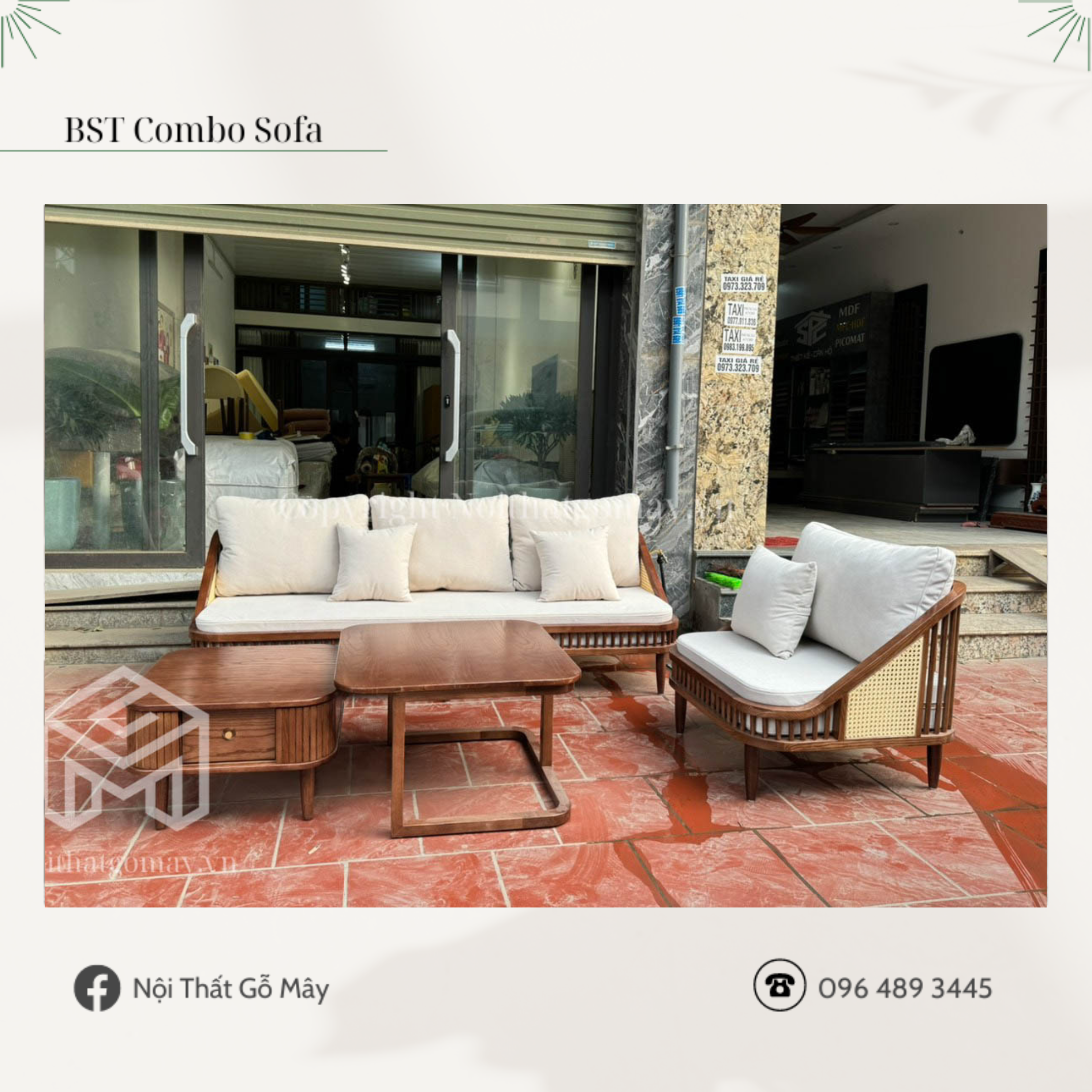 BSF – G40 Bộ Sofa Dedar Gỗ Mây
